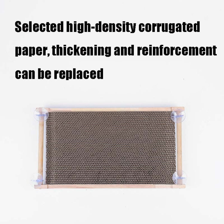 Solid Wood Vertical Cat Claw Board Corrugated Sofa Anti-Scratch Cat Toy(Primary Color) by bashfashion