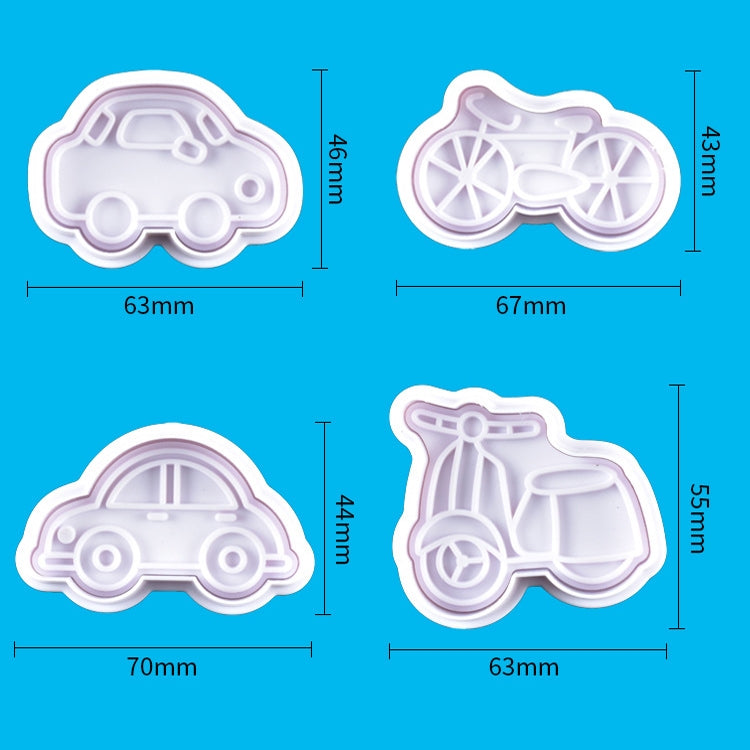 3 Sets Plastic Decorative Biscuit Mold Transportation Tool Series Biscuit Spring Mold(B) by bashfashion