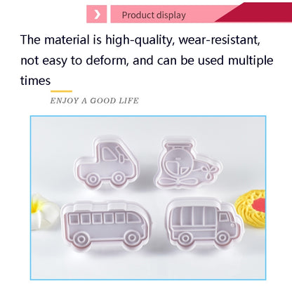 3 Sets Plastic Decorative Biscuit Mold Transportation Tool Series Biscuit Spring Mold(B) by bashfashion