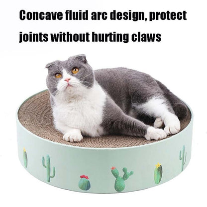 Round Corrugated Cat Scratcher Claw Sharpener Toy Bed, Colour: Pink 41x41x10cm by bashfashion