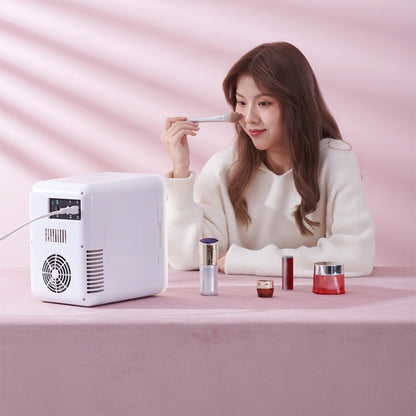 5L Beauty Makeup Mirror Skin Care Products And Facial Mask Refrigerator Semiconductor Car Home Refrigerator(US Plug) by bashfashion