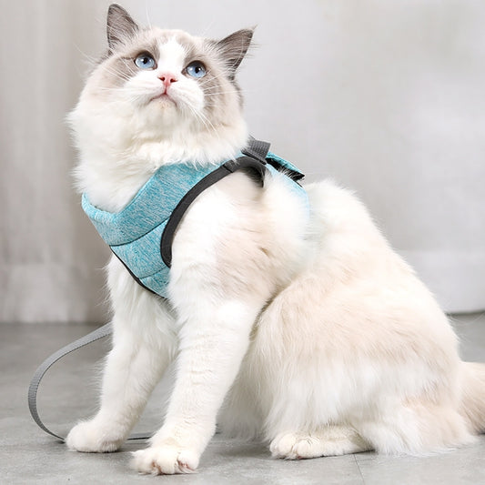 Cat Leash Pet Chest Harness Leash, Size: S(Green) by bashfashion
