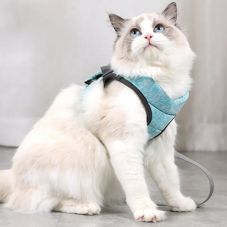Cat Leash Pet Chest Harness Leash, Size: S(Green) by bashfashion