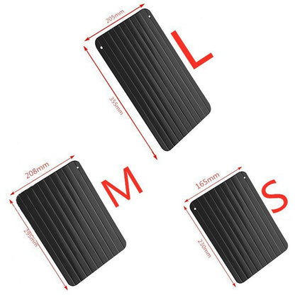 Thawing Plate Frozen Quick Thawing Plate Kitchen Tool Aluminum Alloy Thawing Plate, Specification: Large 3mm by bashfashion