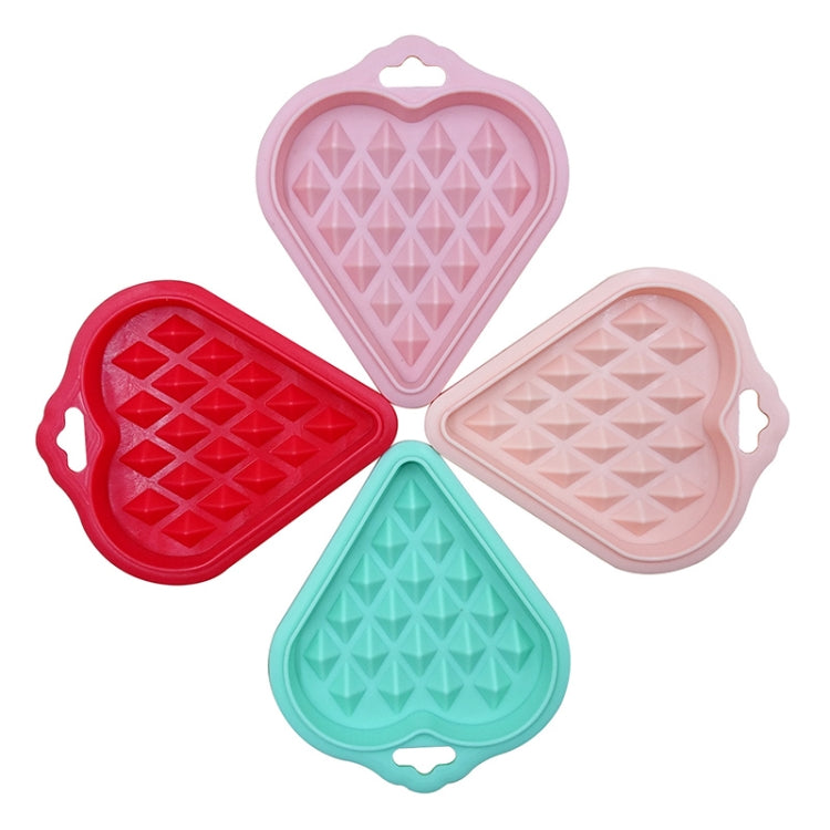 5 in 1 Food Grade Silicone Waffle Mold Kitchen Cake Set Baking Supplies(Red) by bashfashion
