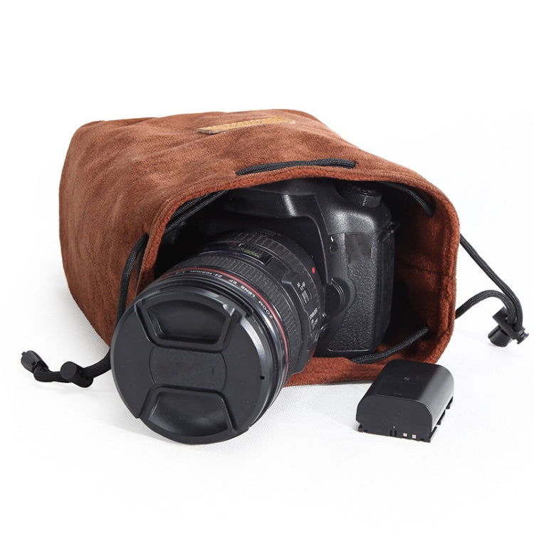 S.C.COTTON Liner Shockproof Digital Protection Portable SLR Lens Bag Micro Single Camera Bag Square Khaki L by S.C.COTTON