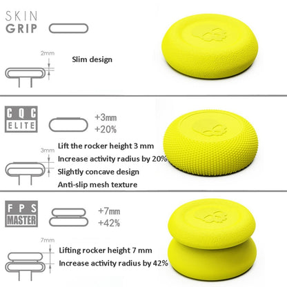 Game Controller Rocker Cap Anti-Skid Heightening Suit For NS PRO /PS4/PS5(Yellow) by bashfashion