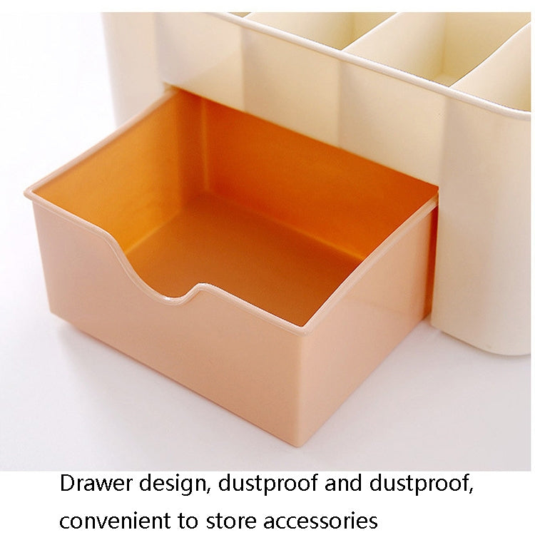 Jewelry And Cosmetics Storage Box Drawer Type Plastic Desktop Rack(Blue) by bashfashion