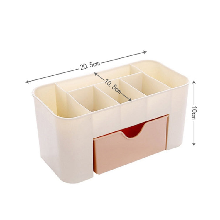 Jewelry And Cosmetics Storage Box Drawer Type Plastic Desktop Rack(Blue) by bashfashion