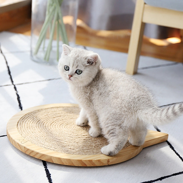 Handmade Sisal Solid Wood Durable Cat Grinding Claw Board Toy, Size: 34x31.5cm(Wood Color) by bashfashion