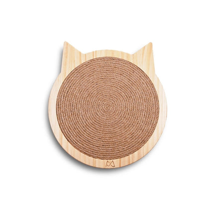Handmade Sisal Solid Wood Durable Cat Grinding Claw Board Toy, Size: 34x31.5cm(Wood Color) by bashfashion