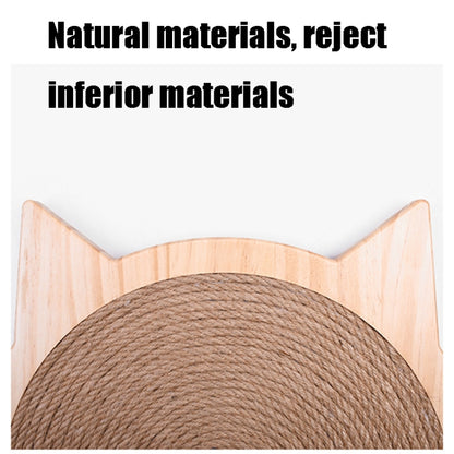 Handmade Sisal Solid Wood Durable Cat Grinding Claw Board Toy, Size: 34x31.5cm(Wood Color) by bashfashion