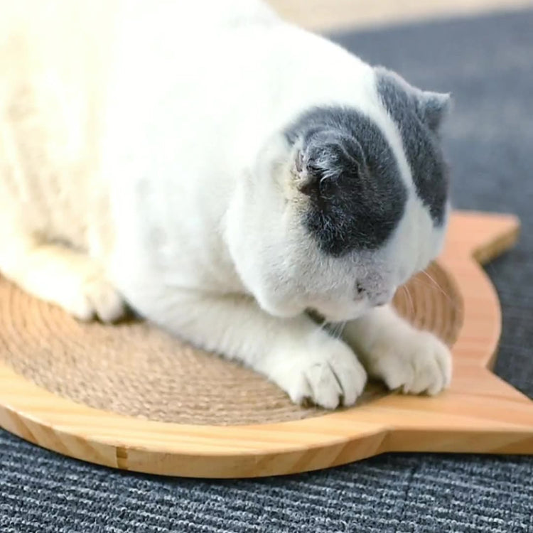 Handmade Sisal Solid Wood Durable Cat Grinding Claw Board Toy, Size: 34x31.5cm(Wood Color) by bashfashion