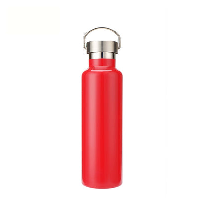 304 Vacuum Stainless Steel Vacuum Flask Double-Layer Large-Capacity Outdoor Water Bottle Mountaineering Sports Bottle, Capacity: 600ml(Red) by bashfashion