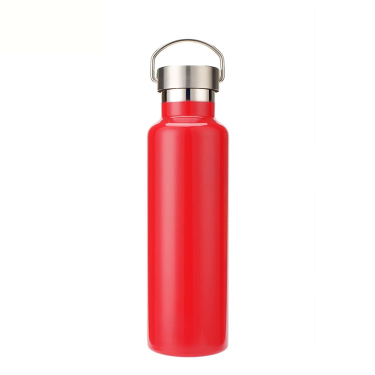 304 Vacuum Stainless Steel Vacuum Flask Double-Layer Large-Capacity Outdoor Water Bottle Mountaineering Sports Bottle, Capacity: 750ml(Red) by bashfashion