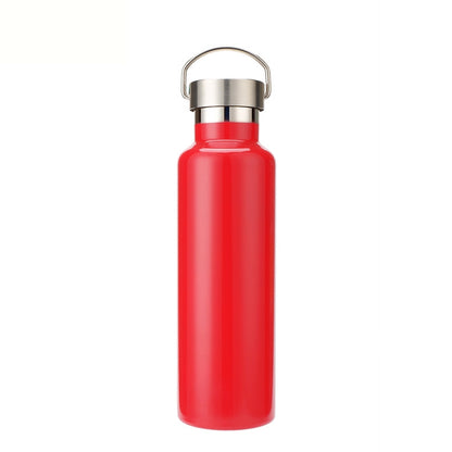 304 Vacuum Stainless Steel Vacuum Flask Double-Layer Large-Capacity Outdoor Water Bottle Mountaineering Sports Bottle, Capacity: 750ml(Red) by bashfashion