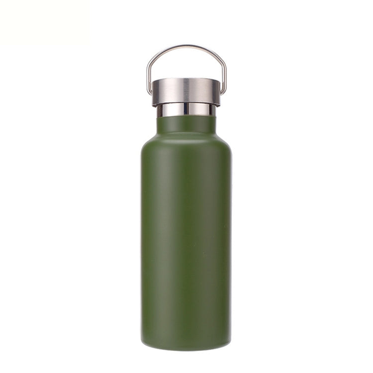 304 Vacuum Stainless Steel Vacuum Flask Double-Layer Large-Capacity Outdoor Water Bottle Mountaineering Sports Bottle, Capacity: 750ml(Green) by bashfashion