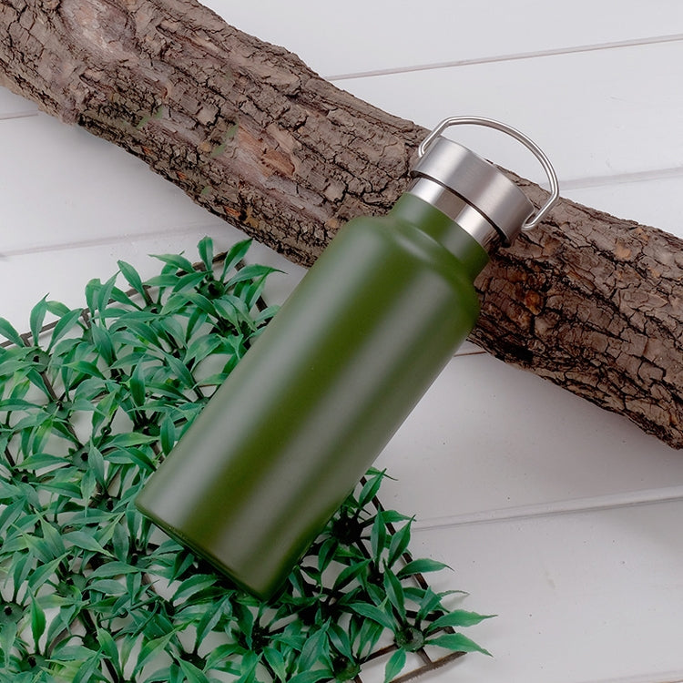 304 Vacuum Stainless Steel Vacuum Flask Double-Layer Large-Capacity Outdoor Water Bottle Mountaineering Sports Bottle, Capacity: 750ml(Green) by bashfashion