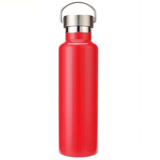 304 Vacuum Stainless Steel Vacuum Flask Double-Layer Large-Capacity Outdoor Water Bottle Mountaineering Sports Bottle, Capacity: 1000ml(Red) by bashfashion