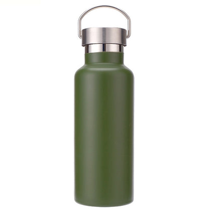 304 Vacuum Stainless Steel Vacuum Flask Double-Layer Large-Capacity Outdoor Water Bottle Mountaineering Sports Bottle, Capacity: 1000ml(Green) by bashfashion