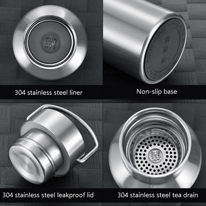 304 Vacuum Stainless Steel Vacuum Flask Double-Layer Large-Capacity Outdoor Water Bottle Mountaineering Sports Bottle, Capacity: 1000ml(Green) by bashfashion