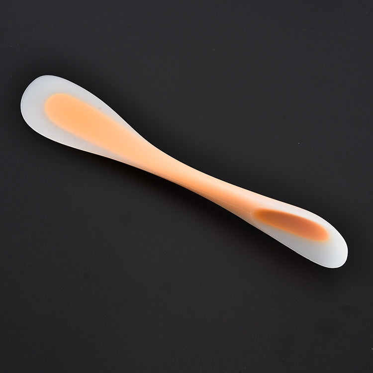 Multifunctional Double-Headed Dual-Purpose Silicone Spatula Translucent Spoon Baking Tool, Random Color Delivery by bashfashion