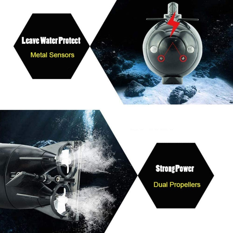 Children 2.4G Electric Six-Way Mini Submarine Model Boy Playing In Water Remote Control Boat Nuclear Submarine(Black) by bashfashion