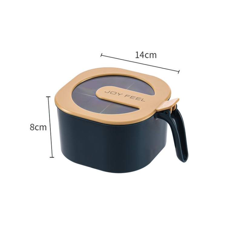 Kitchen Transparent Visible Seasoning Jar Household Seasoning Bottle Set(Blue) by bashfashion