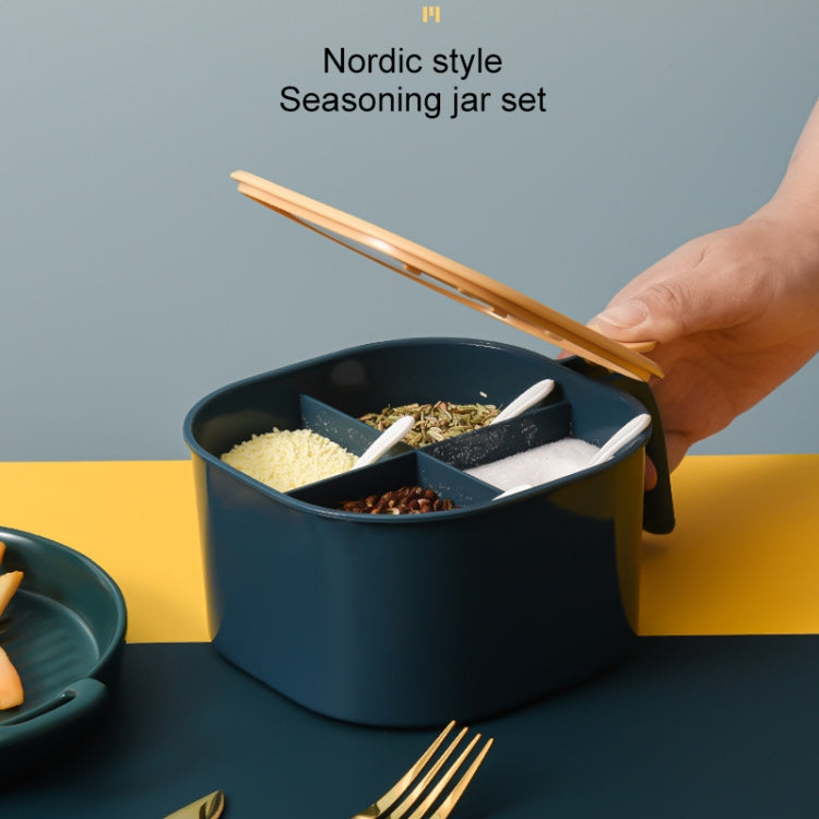 Kitchen Transparent Visible Seasoning Jar Household Seasoning Bottle Set(Pink) by bashfashion