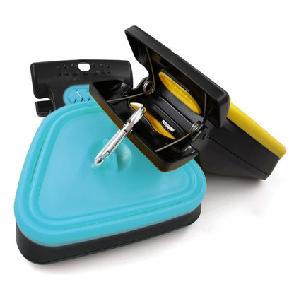 DT Portable Toilet Picker For Pets Outing Folding Clip Collector, Size: 13x10.5x5cm(Yellow) by bashfashion