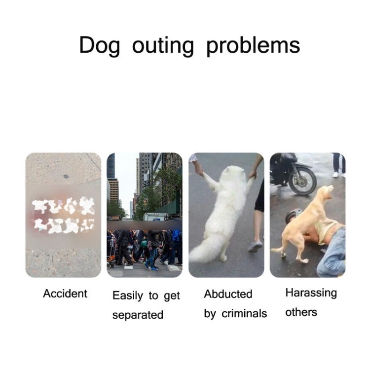 Medium & Large Dog Tractor With LED Light For Night Travel Lighting Traction Rope(Black) by bashfashion