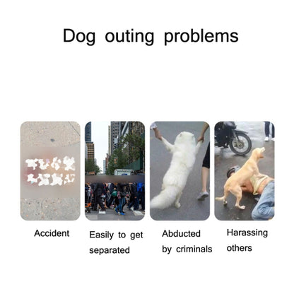 Medium & Large Dog Tractor With LED Light For Night Travel Lighting Traction Rope(Red) by bashfashion