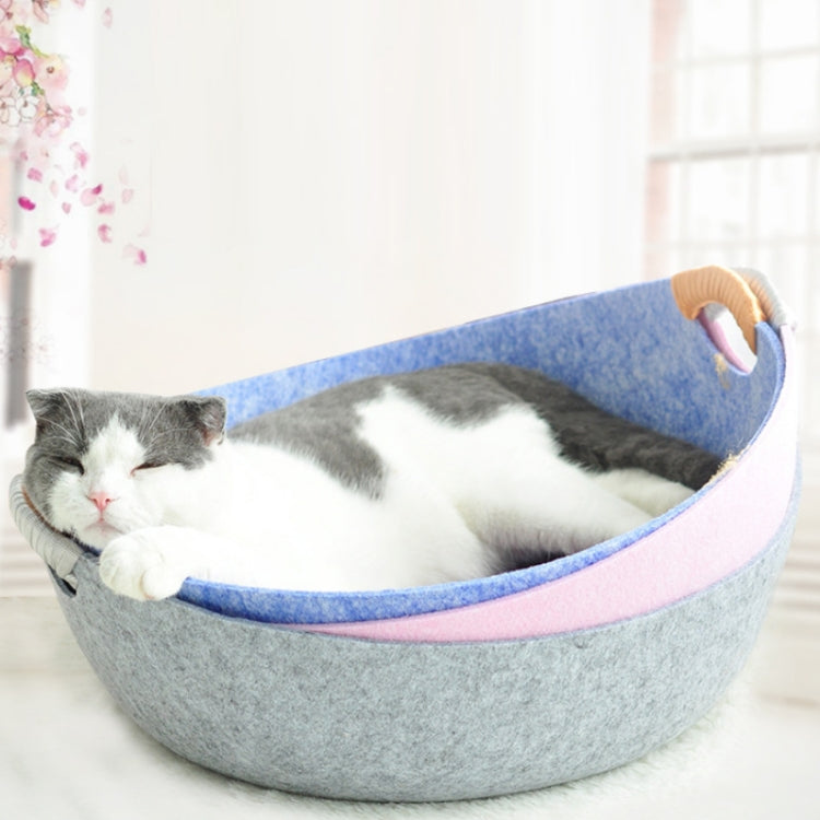 Four Seasons Universal Felt Nest For Pets Cat Bed Pet Supplies(Pink) by bashfashion