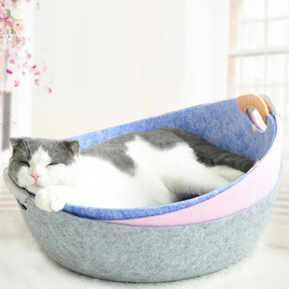Four Seasons Universal Felt Nest For Pets Cat Bed Pet Supplies(Pink) by bashfashion