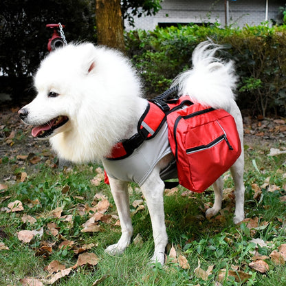 Pet Chest Backpack Multifunctional Outdoor Detachable Backpack For Dogs with Leash, Specification: S(Red) by bashfashion