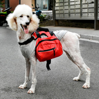 Pet Chest Backpack Multifunctional Outdoor Detachable Backpack For Dogs with Leash, Specification: L(Red) by bashfashion