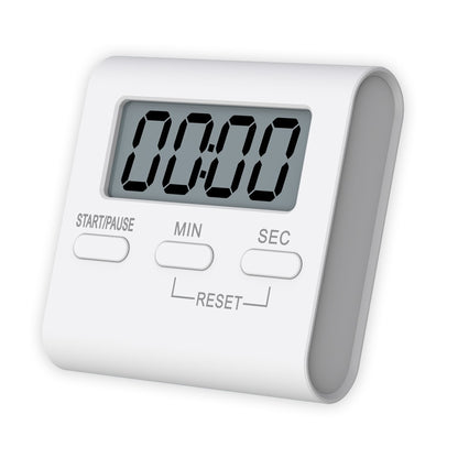Kitchen Baking Timer Student Learning Reminder Timer(White) by bashfashion