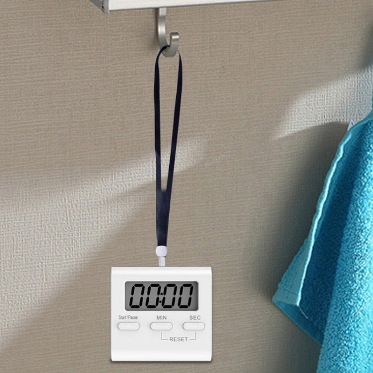 Kitchen Baking Timer Student Learning Reminder Timer(White) by bashfashion