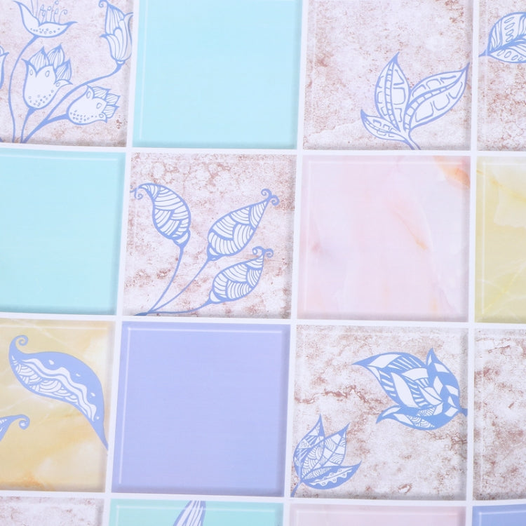 Kitchen Anti-Smoke Tile Wall Stickers Stove Wallpaper(Purple Vine) by bashfashion