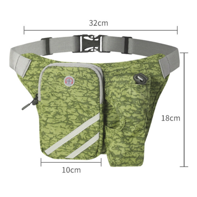 Outdoor Running Sports Nylon Waist Bag Cycling Mountaineering Water Bottle Bag(Gray) by bashfashion