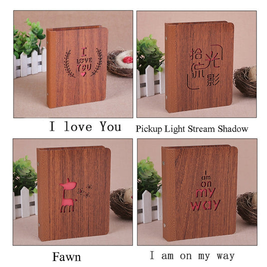 6-Inch 32 Sheets Wooden DIY Photo Album Creative Gift( Pickup Light Stream Shadow) by bashfashion