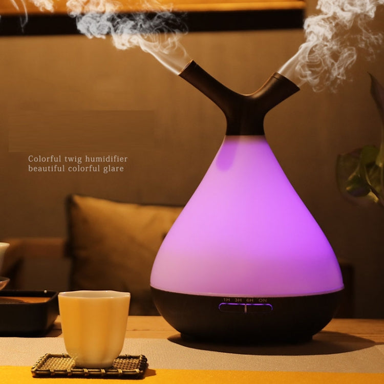 YCTA-008 Household Mute Small Wood Grain Colorful Light Aroma Diffuser Night Tree Air Humidifier, Product specifications: EU Plug(Light Wood Grain) by bashfashion