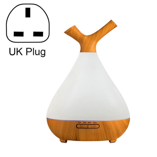 YCTA-008 Household Mute Small Wood Grain Colorful Light Aroma Diffuser Night Tree Air Humidifier, Product specifications: UK Plug(Light Wood Grain) by bashfashion