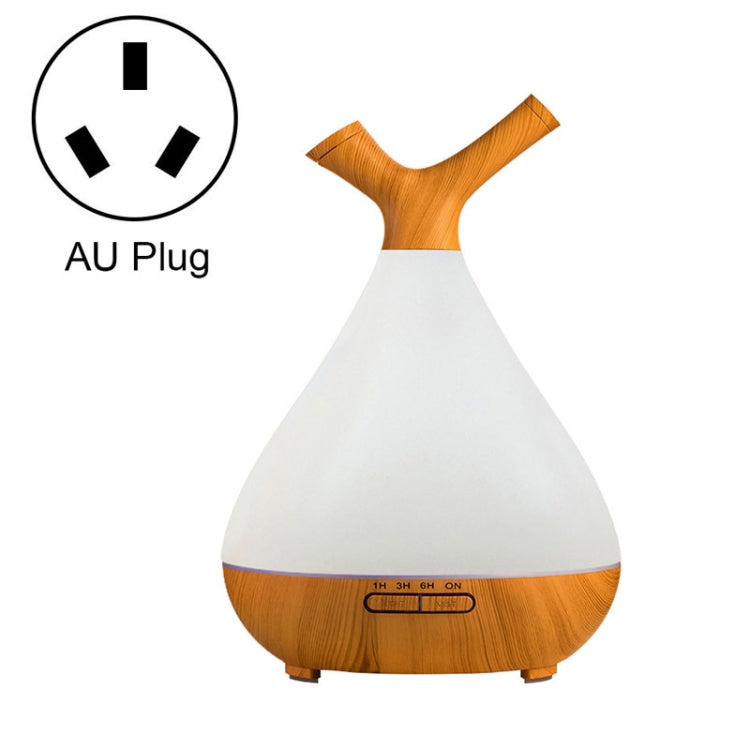 YCTA-008 Household Mute Small Wood Grain Colorful Light Aroma Diffuser Night Tree Air Humidifier, Product specifications: AU Plug(Light Wood Grain) by bashfashion