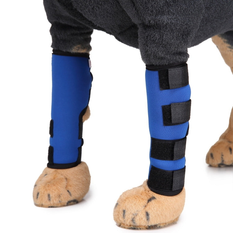 Pet Knee Pads Dog Leg Guards Pet Protective Gear Surgery Injury Sheath, Size: M(HJ03 Classic Blue) by bashfashion
