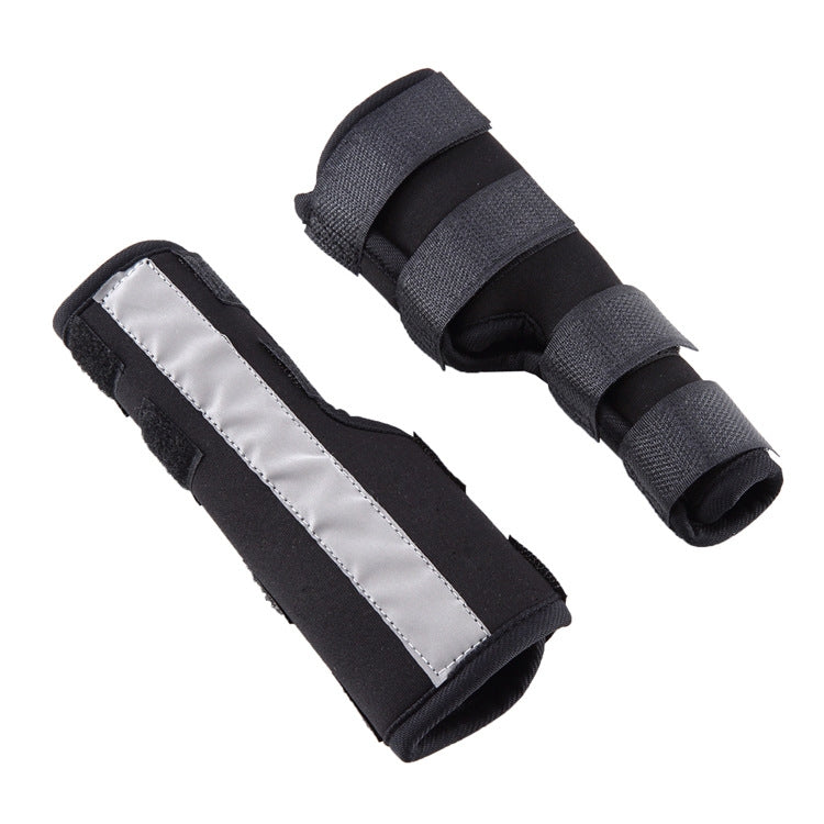 Pet Knee Pads Dog Leg Guards Pet Protective Gear Surgery Injury Sheath, Size: M(HJ10 Reflective Black) by bashfashion