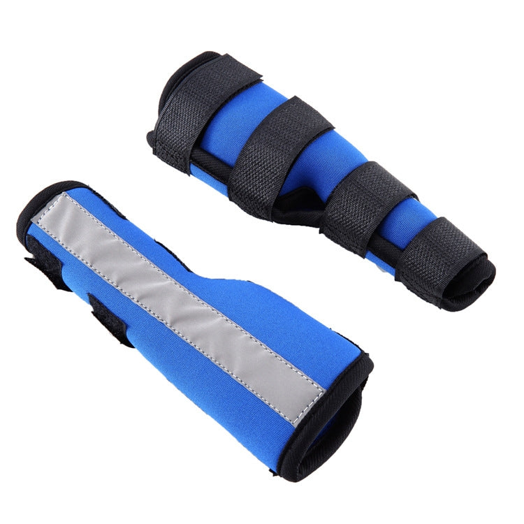 Pet Knee Pads Dog Leg Guards Pet Protective Gear Surgery Injury Sheath, Size: M(HJ12 Reflective Blue) by bashfashion