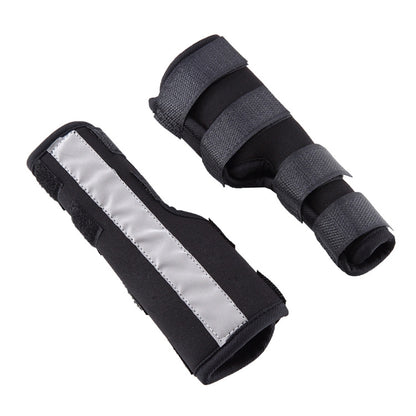 Pet Knee Pads Dog Leg Guards Pet Protective Gear Surgery Injury Sheath, Size: L(HJ10 Reflective Black) by bashfashion