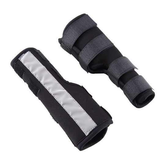 Pet Knee Pads Dog Leg Guards Pet Protective Gear Surgery Injury Sheath, Size: L(HJ10 Reflective Black) by bashfashion