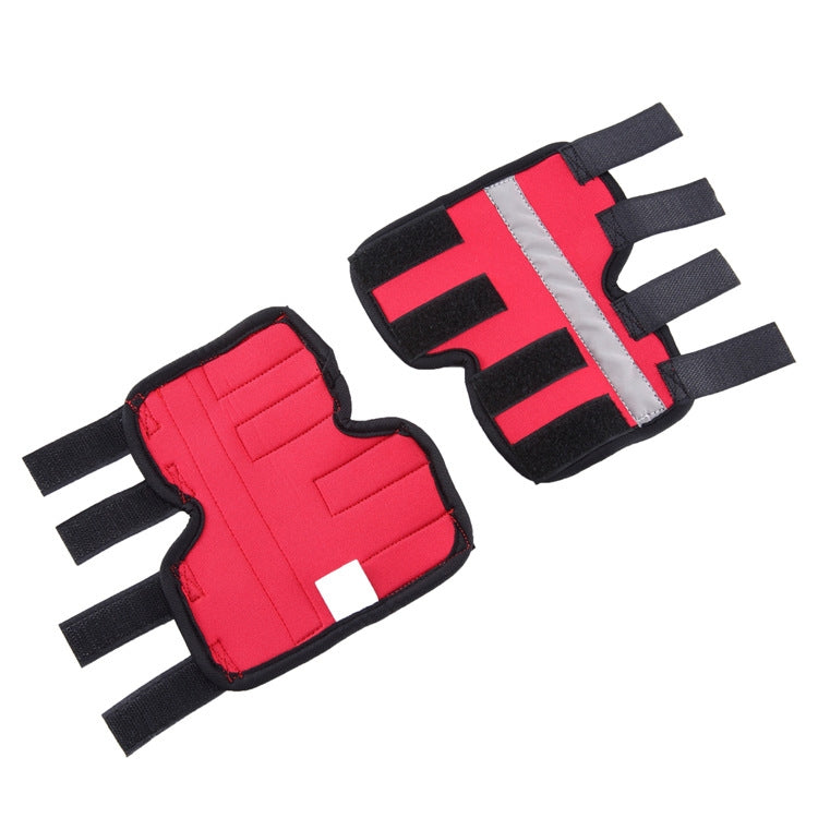 Pet Knee Pads Dog Leg Guards Pet Protective Gear Surgery Injury Sheath, Size: L(HJ11 Reflective Red) by bashfashion